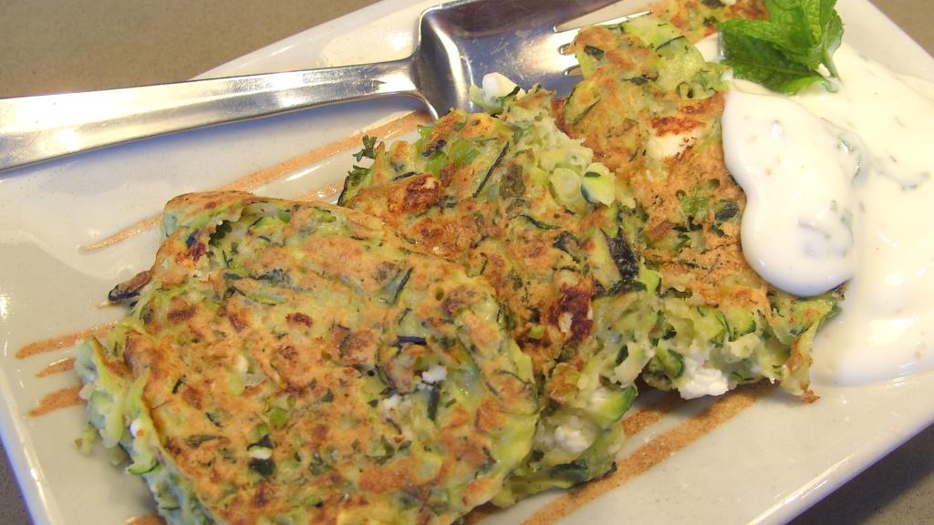 Half-Baked Zucchini Fritters with Dill Yogurt