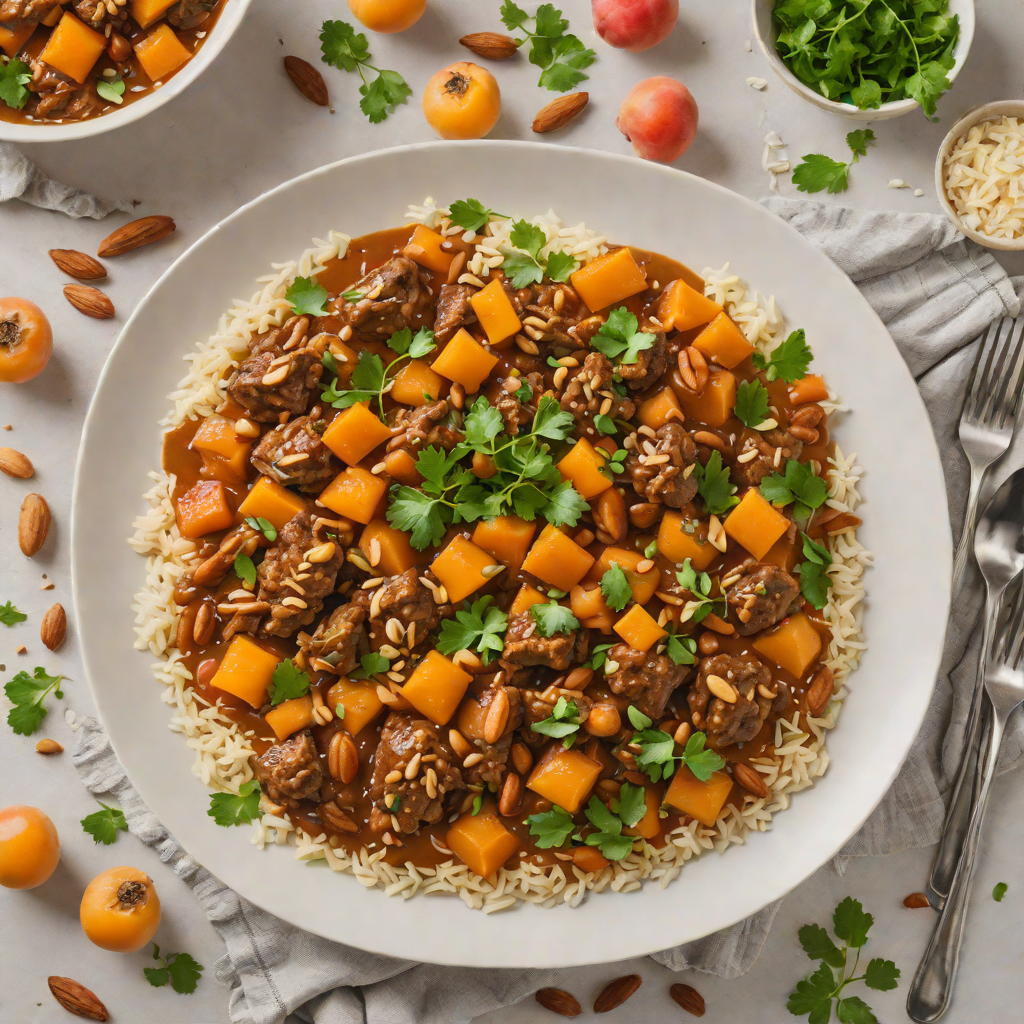 Slow Cooker Moroccan-Spiced Lamb Tagine with Apricots and Almonds
