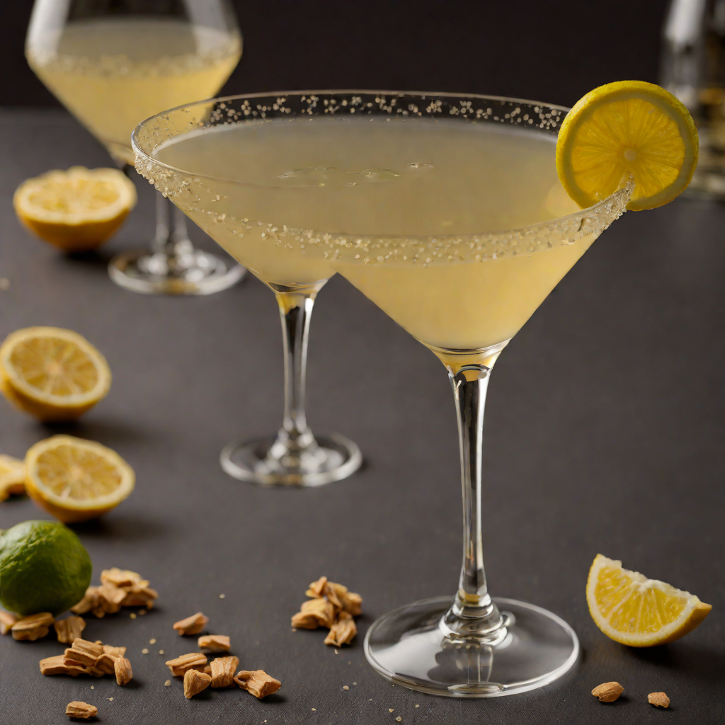 Ginger-Cardamom Martini with Vodka and Lemon