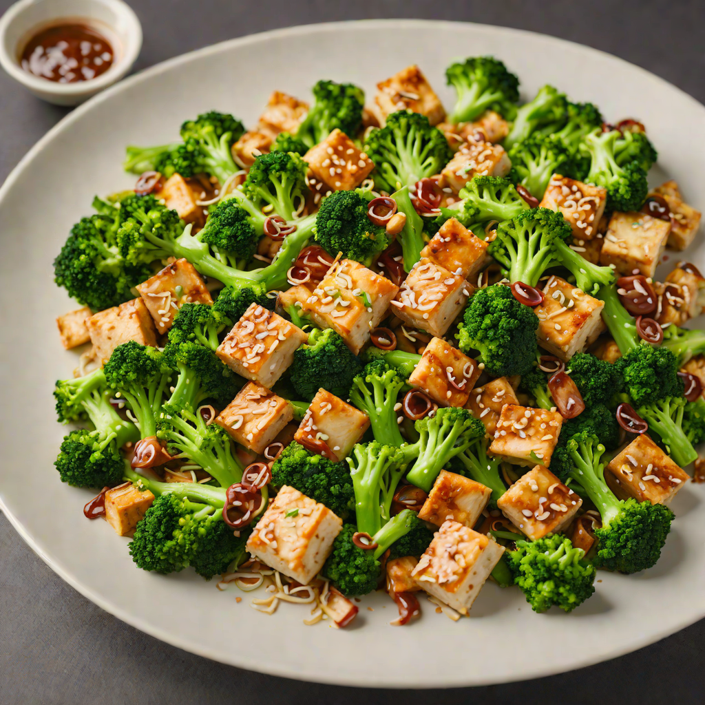 Sautéed Garlic-Ginger Tofu Stir Fry with Broccoli