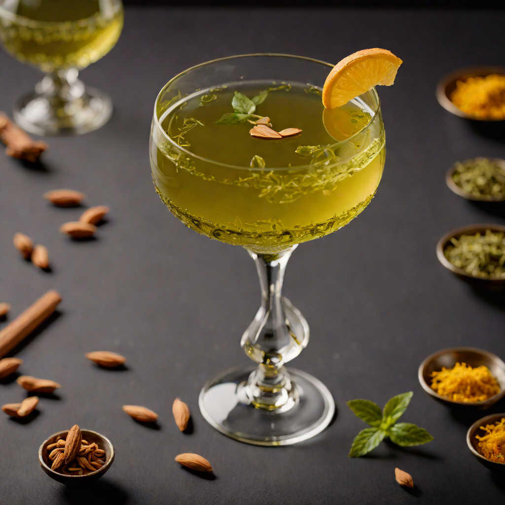 Kahwa-Spiced Green Tea with Almond and Saffron