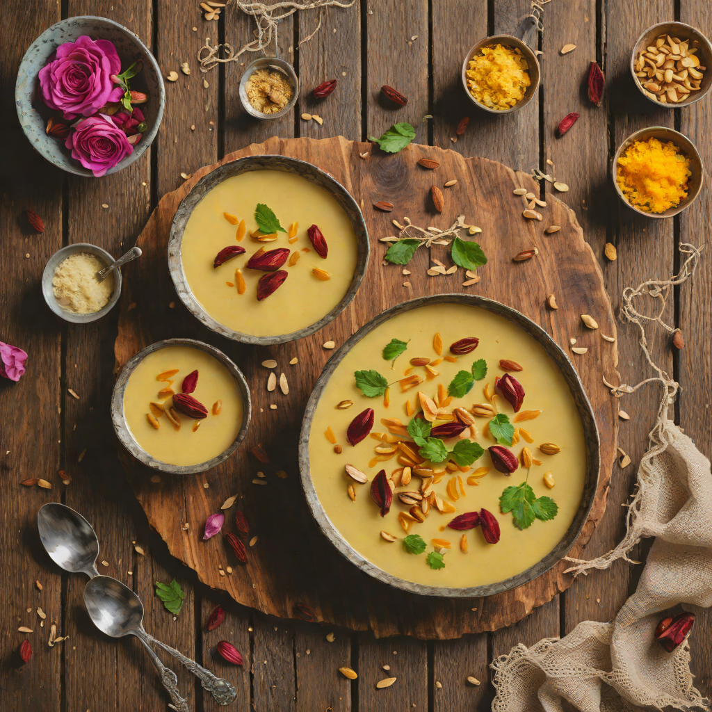 Dry Fruit and Saffron Phirni with Rose Water