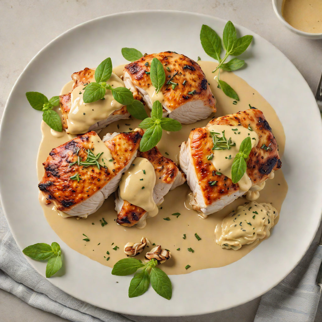 Pan-Seared Chicken Thighs with Mustard and Sage Cream Sauce