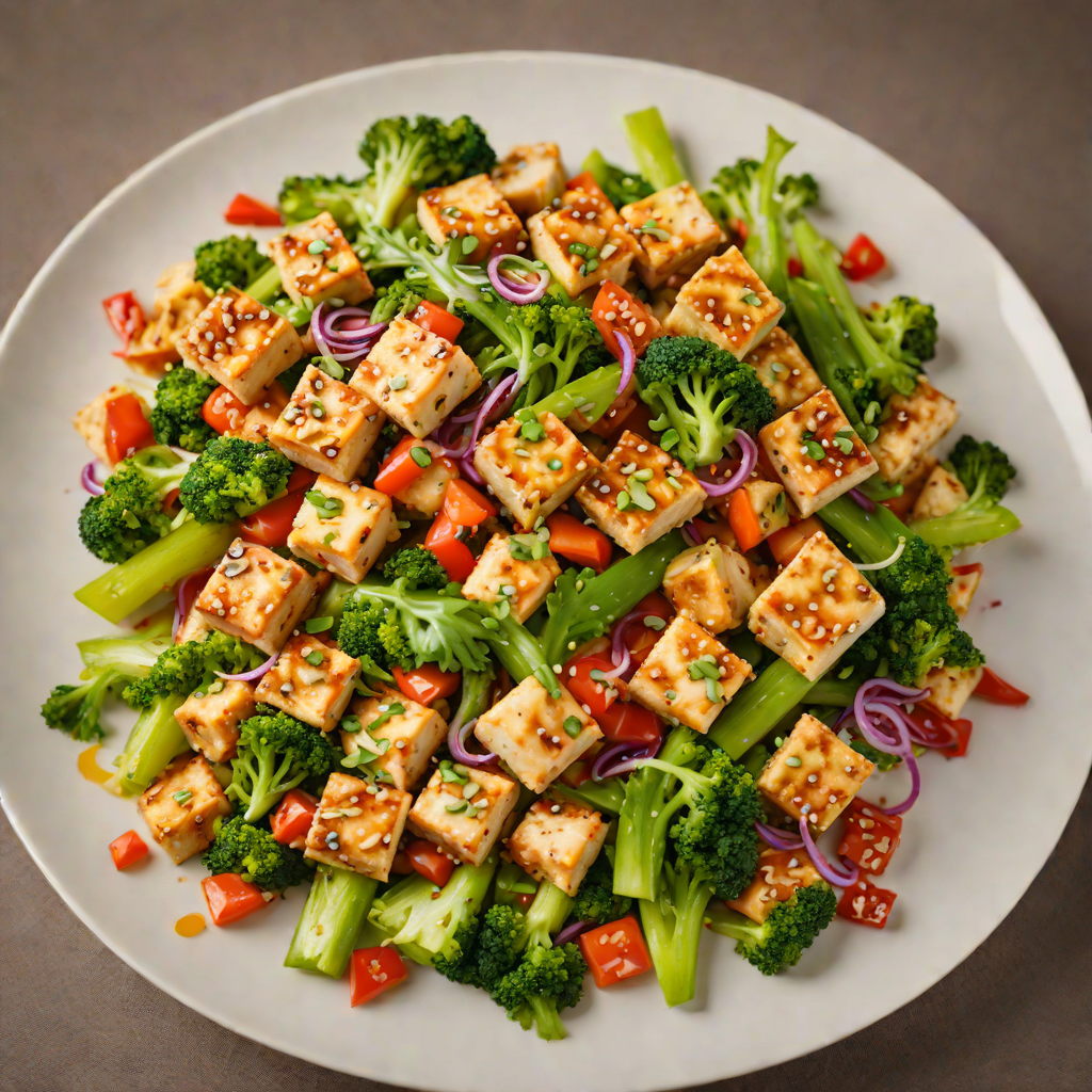 Stir-Fried Tofu and Vegetables with Garlic Sauce