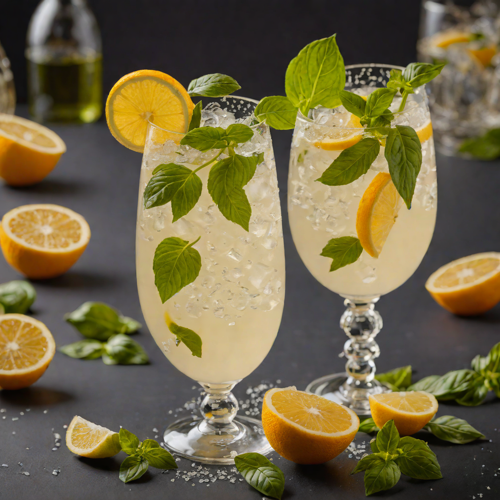 Citrus-Scented Gin Fizz with Fresh Basil
