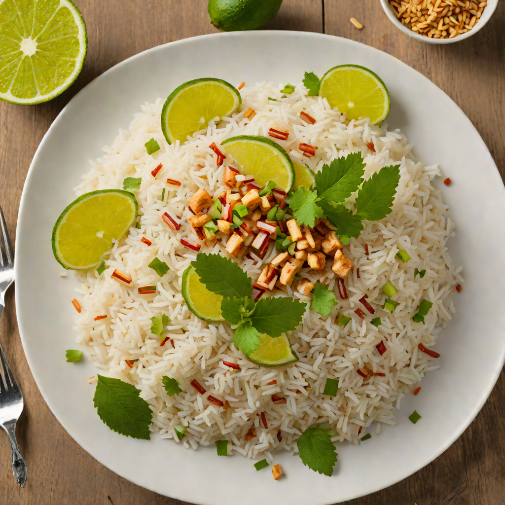Tiki-Inspired Coconut and Lime Rice