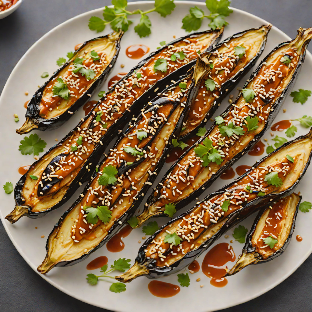 Spicy Miso-Glazed Grilled Eggplant with Sesame