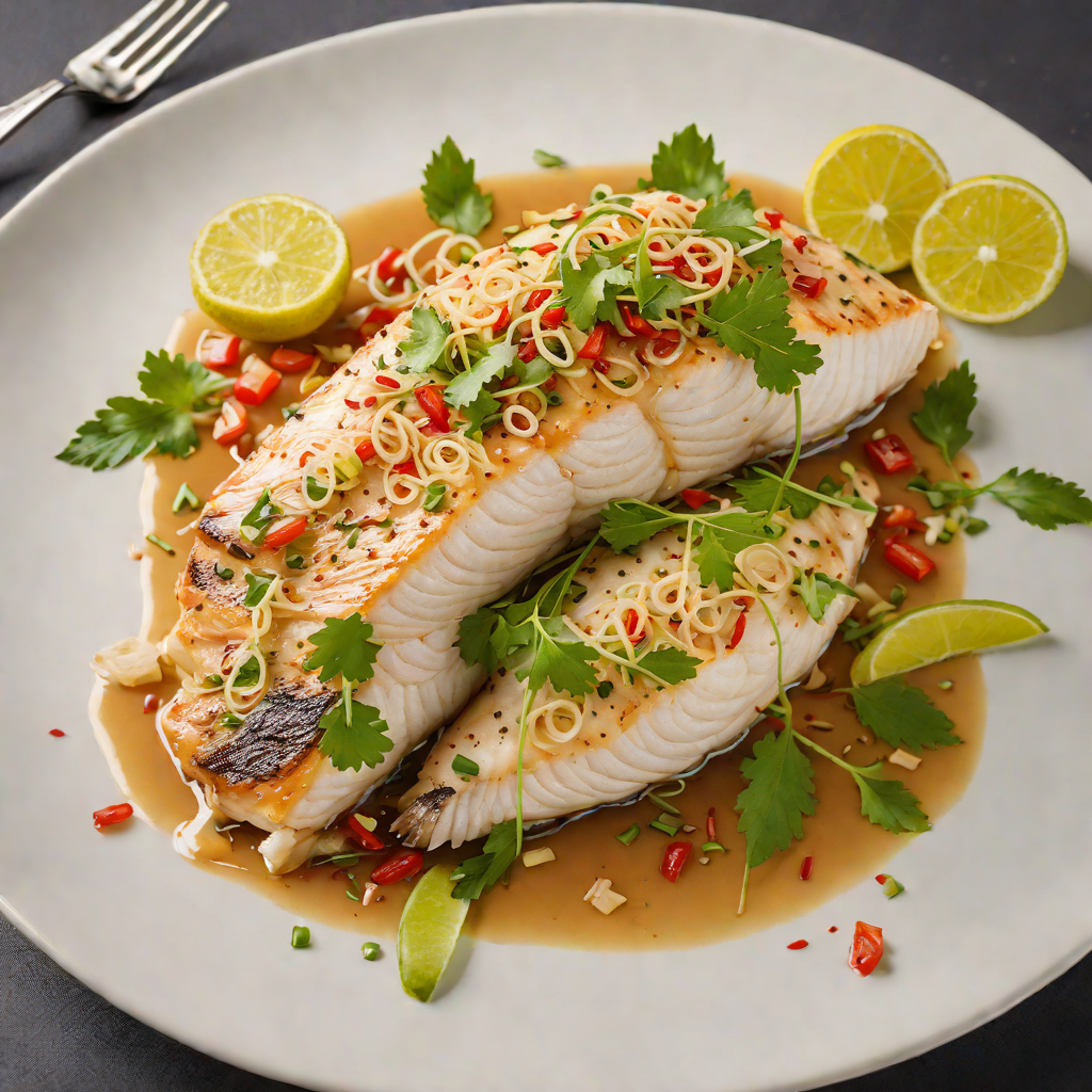Coconut-Lemongrass Steamed Fish with Tiki-Inspired Glaze