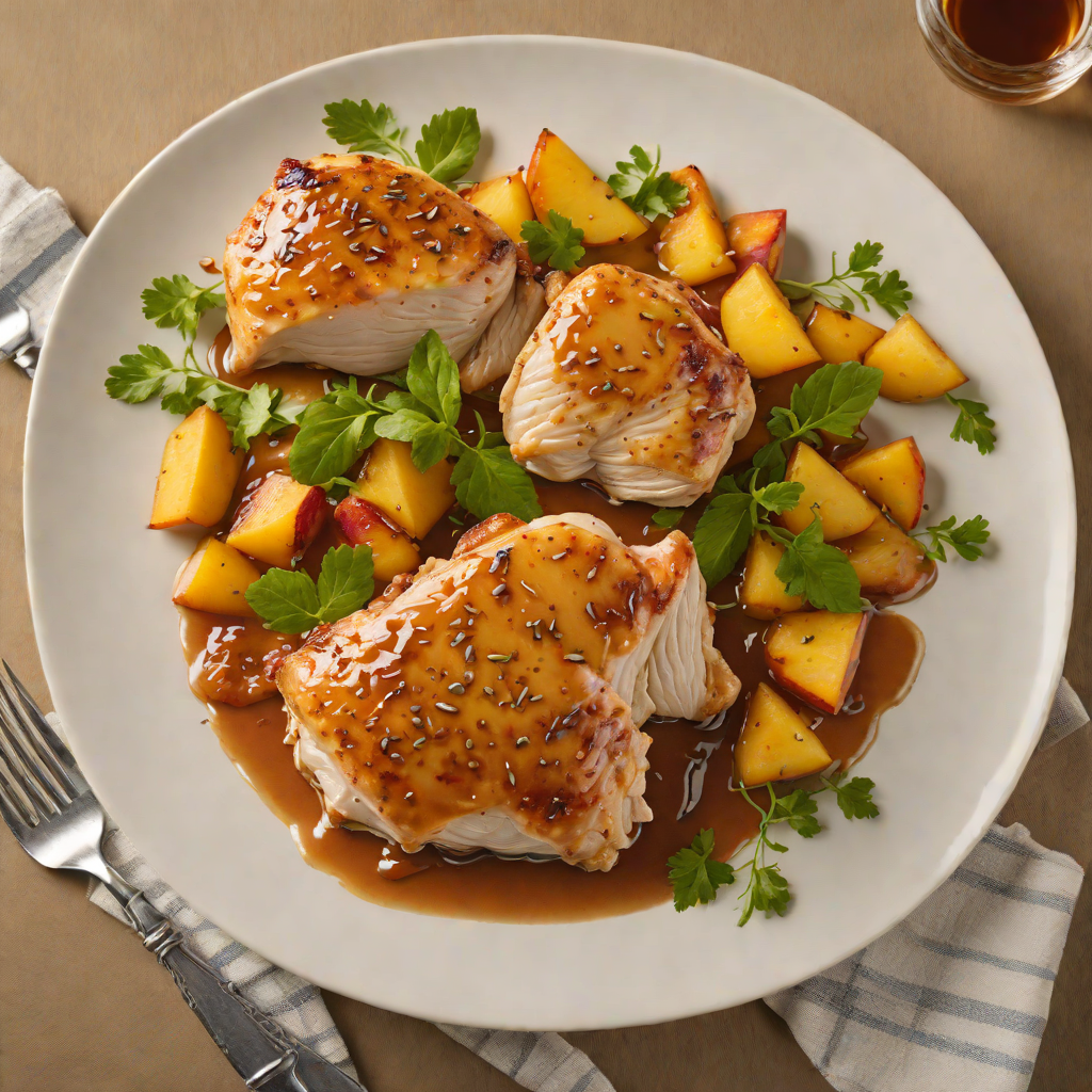 Pan-Seared Chicken with North Carolina Peach Glaze