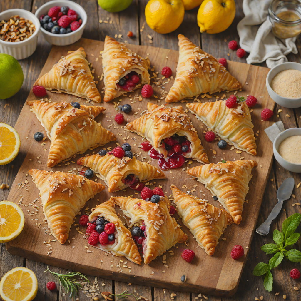 Fruit-Stuffed Puff Pastry Turnovers with Cinnamon Sugar