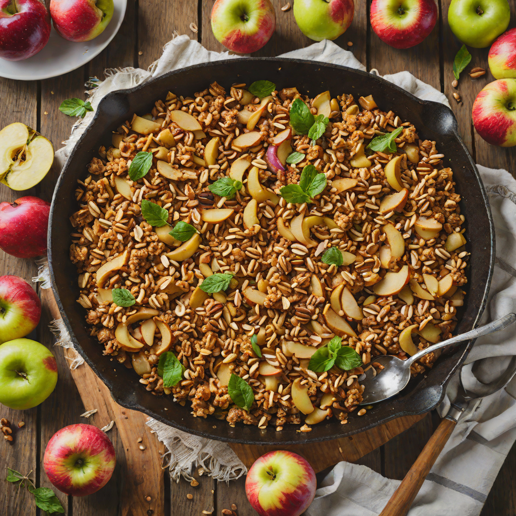 Skillet-Spiced Apple Crisp with Oat Topping