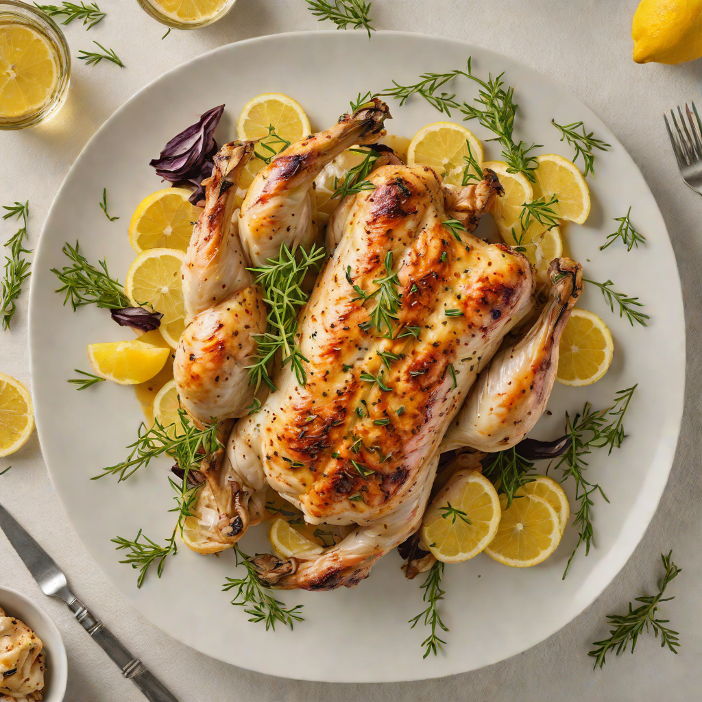 Secluded Herb-Roasted Chicken with Lemon and Thyme