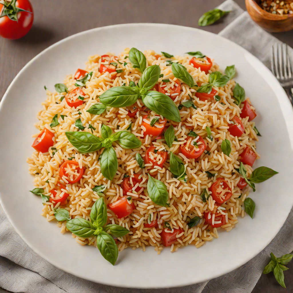 Tomato-Basil Risotto with Roasted Garlic and Parmesan