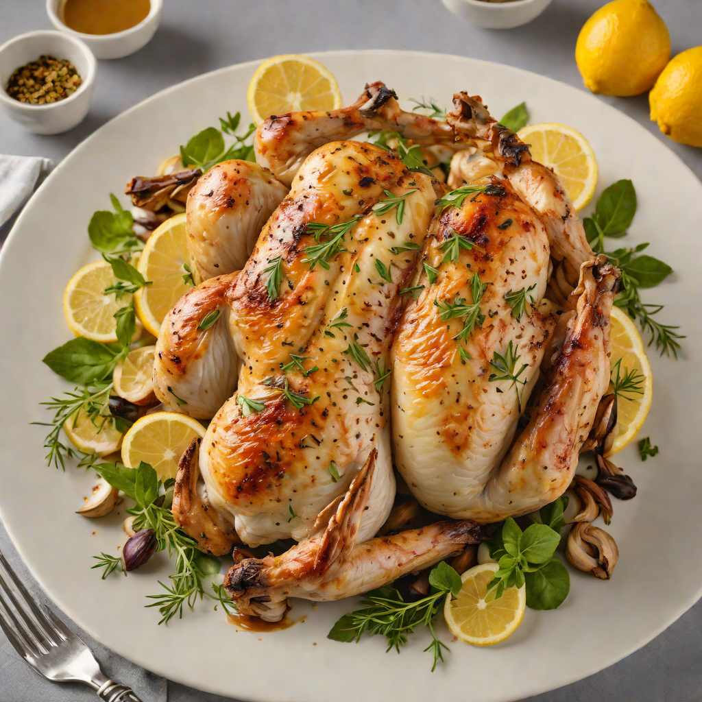 Secluded Herb-Roasted Chicken with Garlic and Lemon