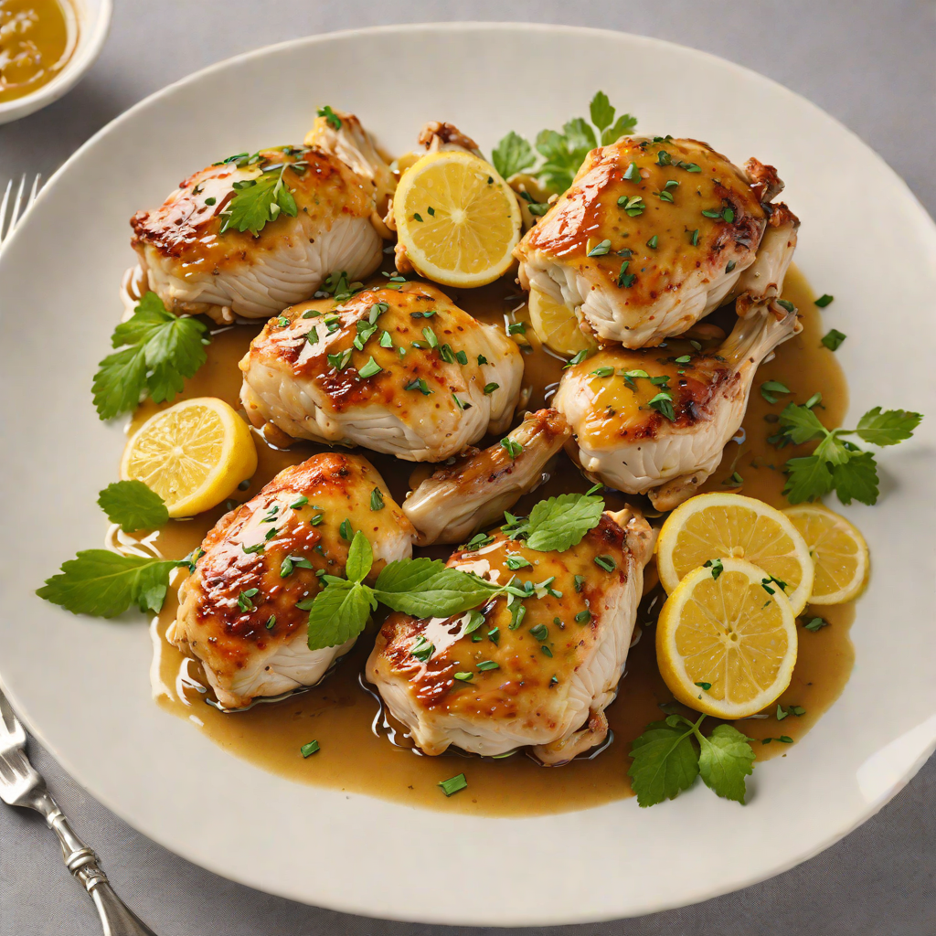 Pan-Roasted Chicken Thighs with Lemon and Garlic Jus