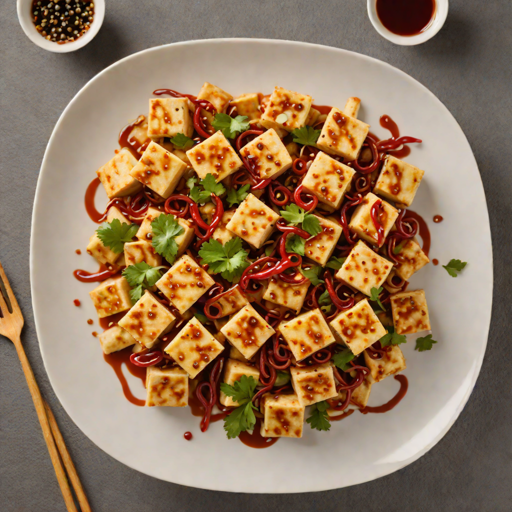 Stir-Fried Tofu with Szechuan Pepper and Chili Oil