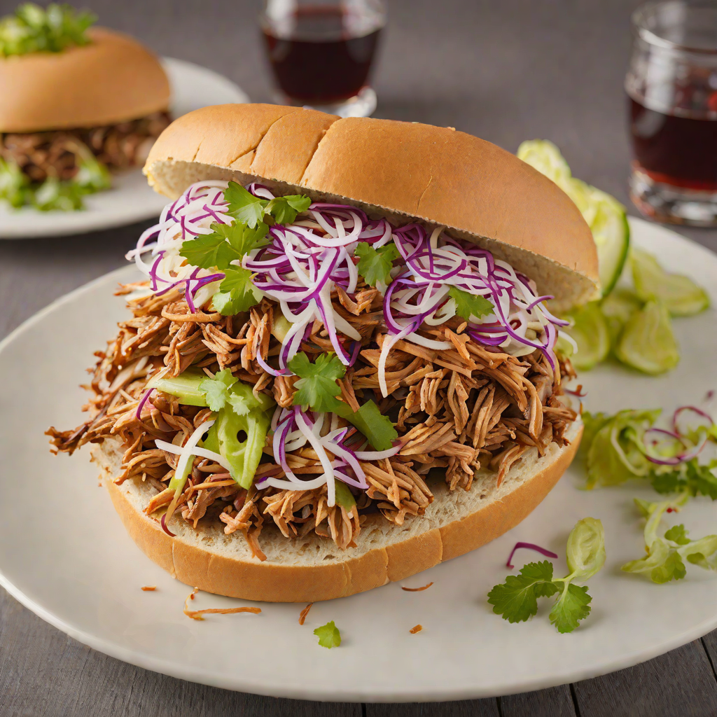 Carolina-Style Pulled Pork Sandwich with Tangy Slaw