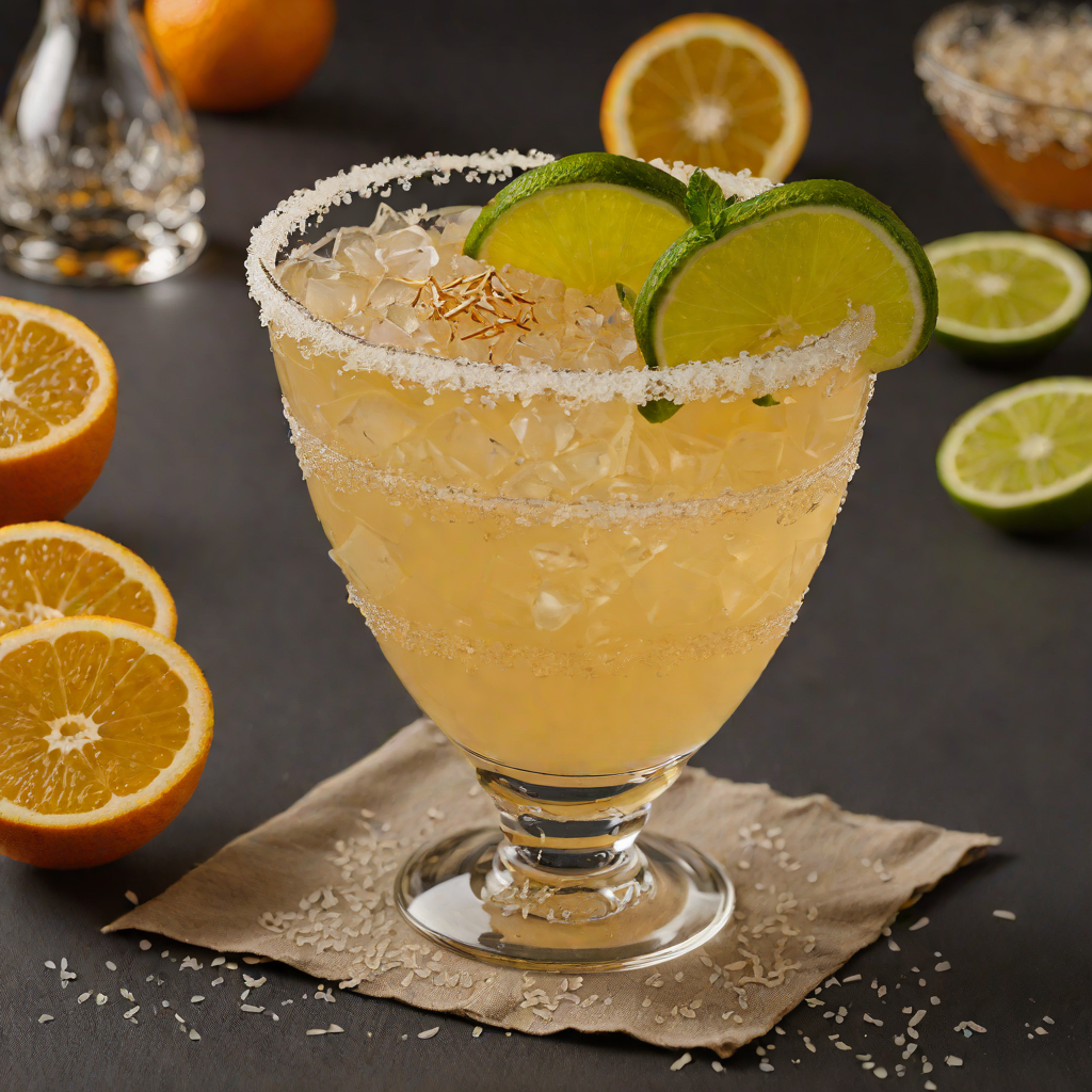 Citrus-Spiced Tequila Margarita with Smoked Salt Rim