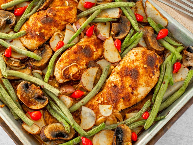 Honey-Glazed Chicken & Veggie Sheet Pan