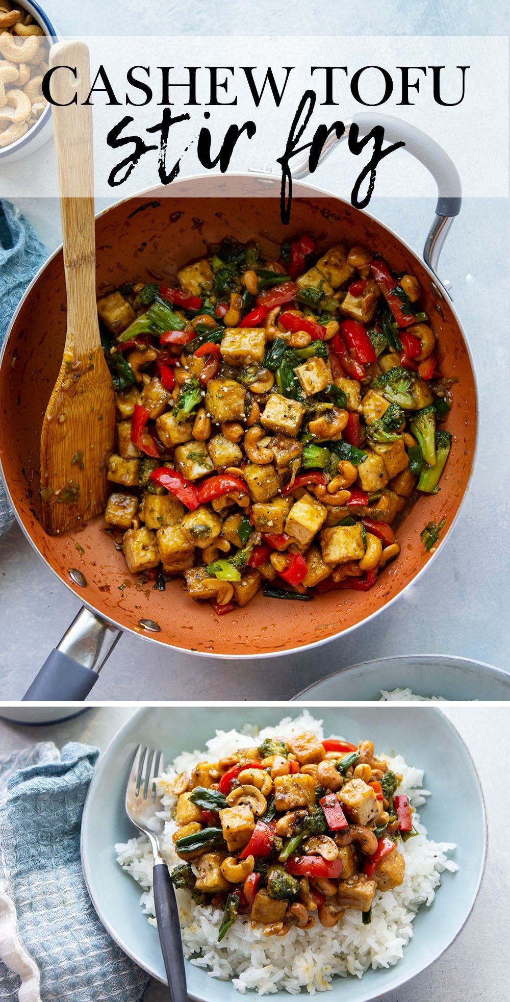 Stir-Fried Tofu with Cashew and Ginger Soy Glaze