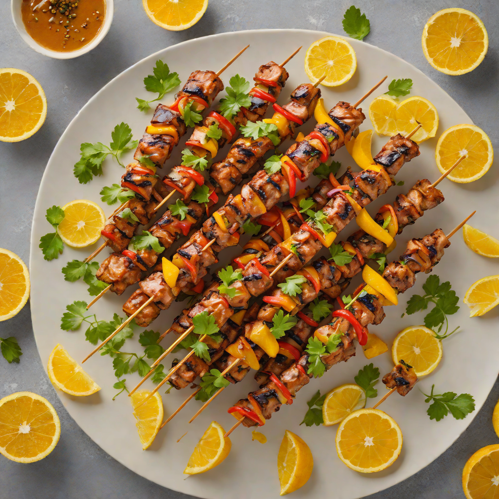 Grilled Regional-Spiced Pork Skewers with Citrus Glaze