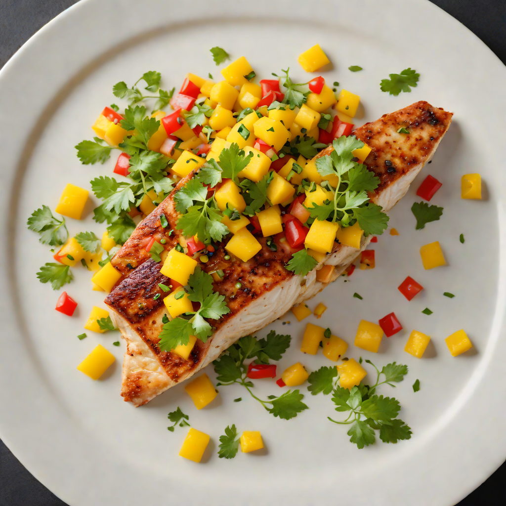 Pan-Seared Pirarucu with Mango and Cilantro Salsa
