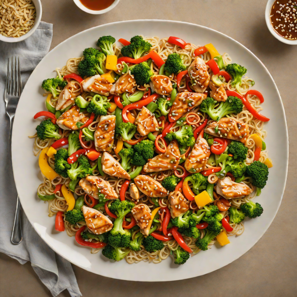 One-Pan Chicken and Vegetable Stir Fry with Ginger Soy Glaze