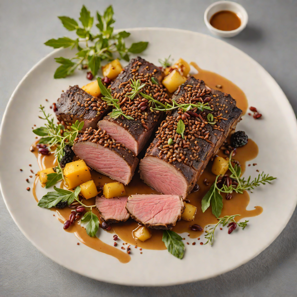Slow-Roasted Kangaroo with Wattleseed Rub