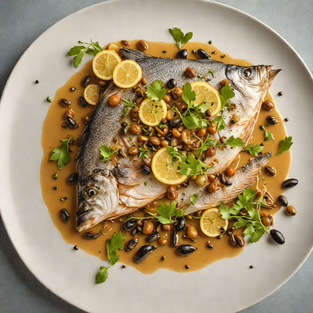 Sautéed Sea Bream with Olive and Capers Sauce