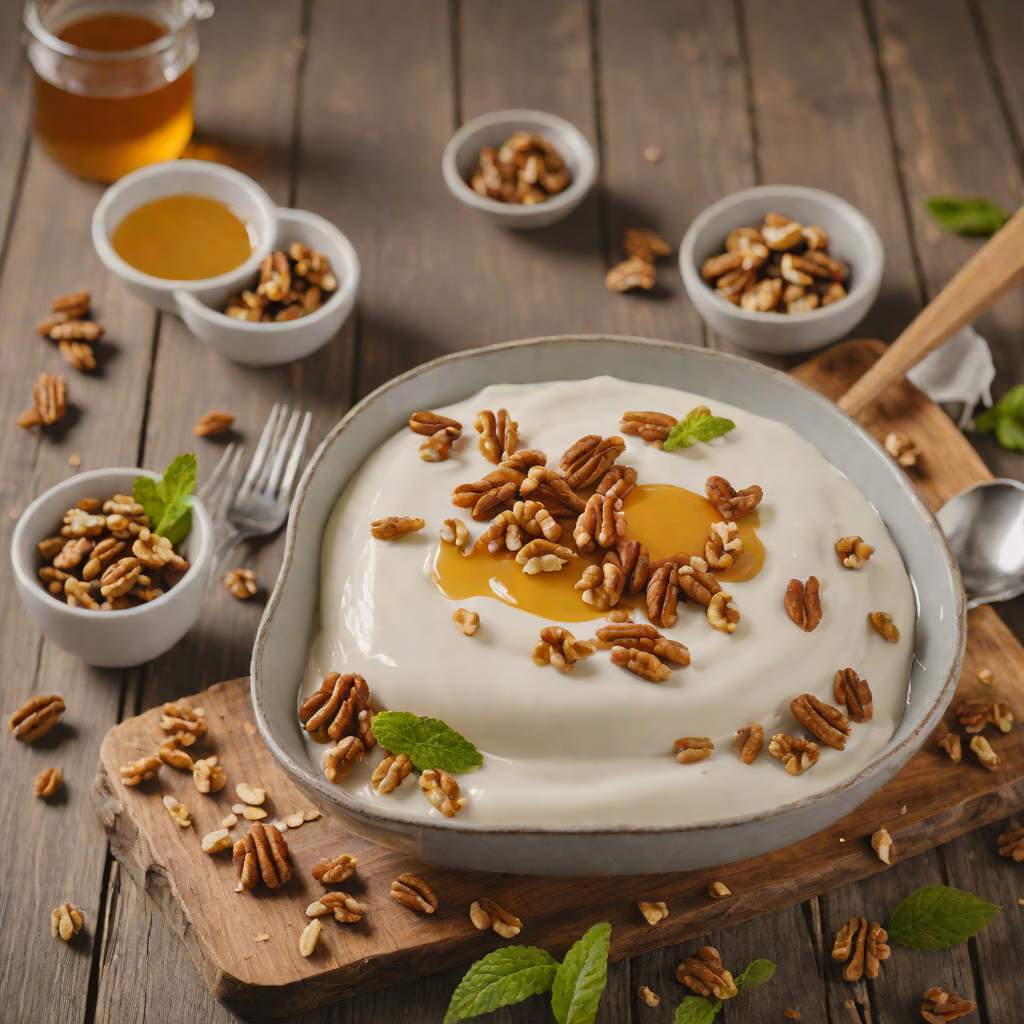 Whisked Greek Yogurt with Honey and Toasted Walnuts