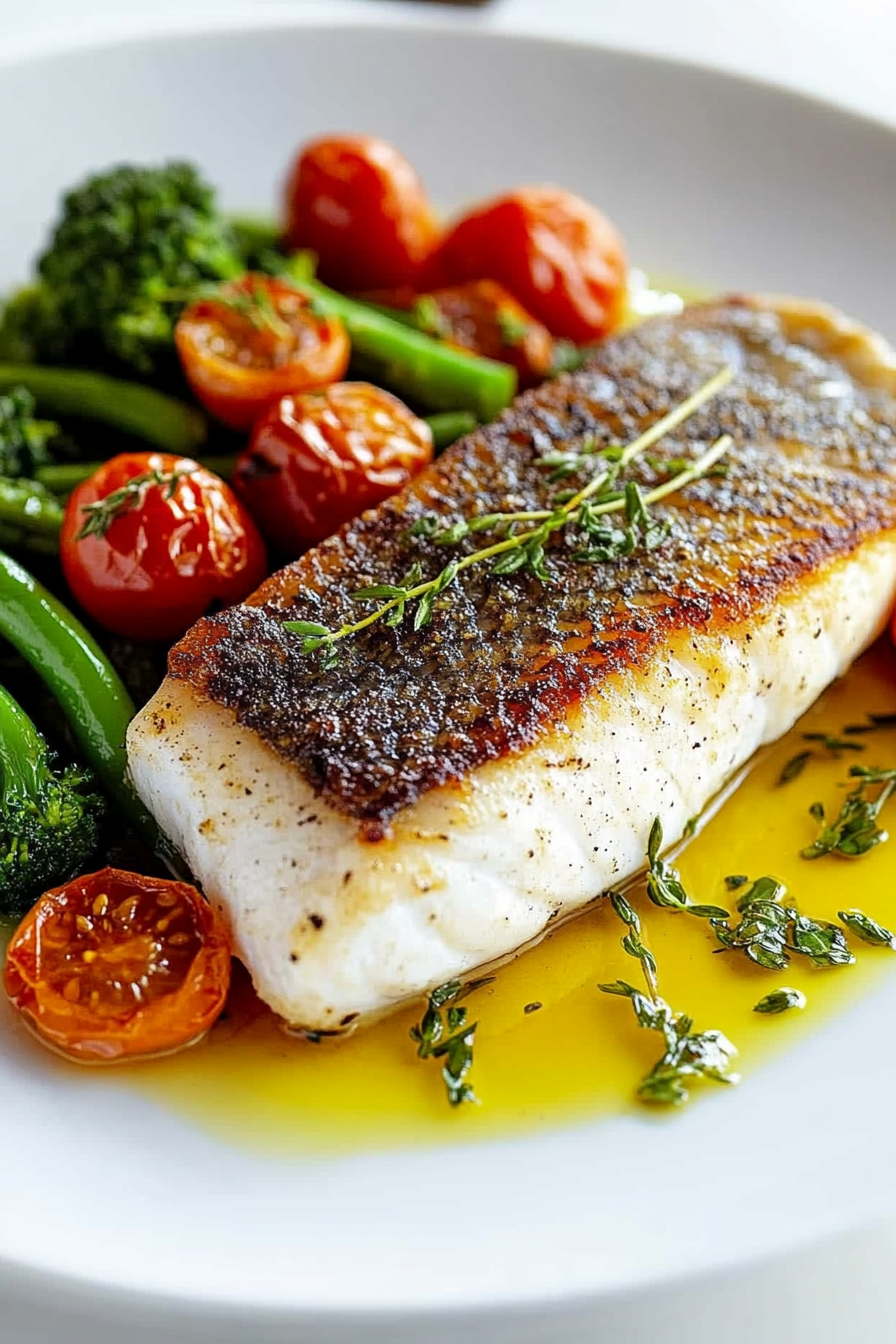 Saltbush and Garlic Roasted Barramundi Fillets
