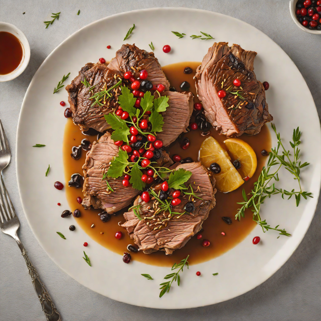 Slow-Roasted Lamb Shoulder with Wattleseed and Native Pepperberry