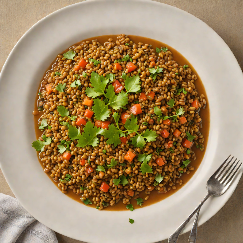 Spiced Gold Rum-Braised Caribbean Lentils