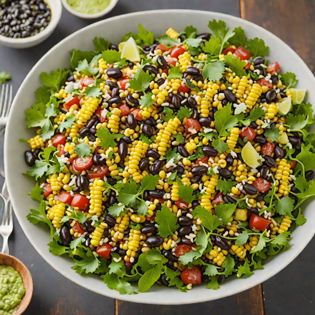Sorghum and Black Bean Salad with Roasted Corn and Cilantro-Lime Dressing