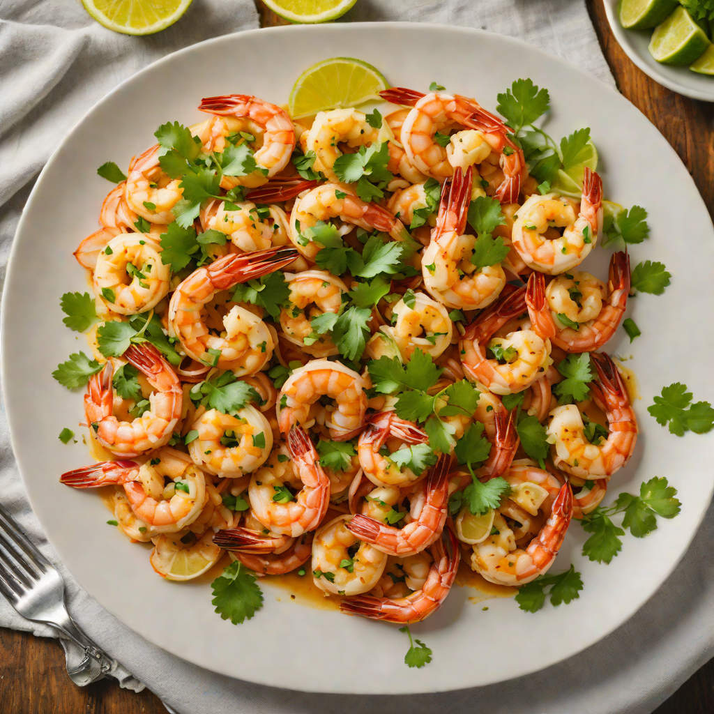 Sautéed Garlic Chili Shrimp with Lime and Cilantro