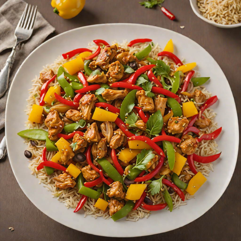 Half-Hour Spiced Chicken Stir Fry with Bell Peppers