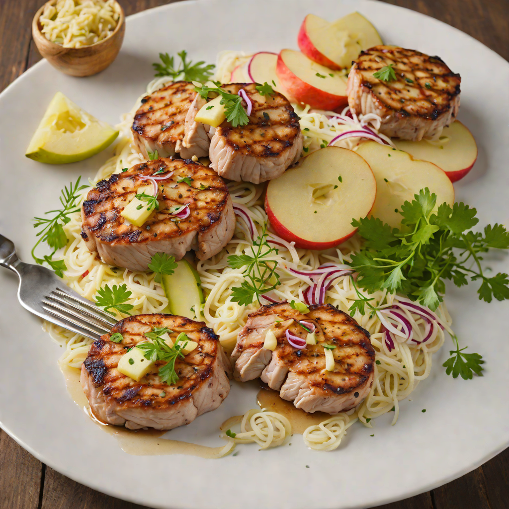 Pan-Seared Pork Medallions with Apple and Fennel Slaw