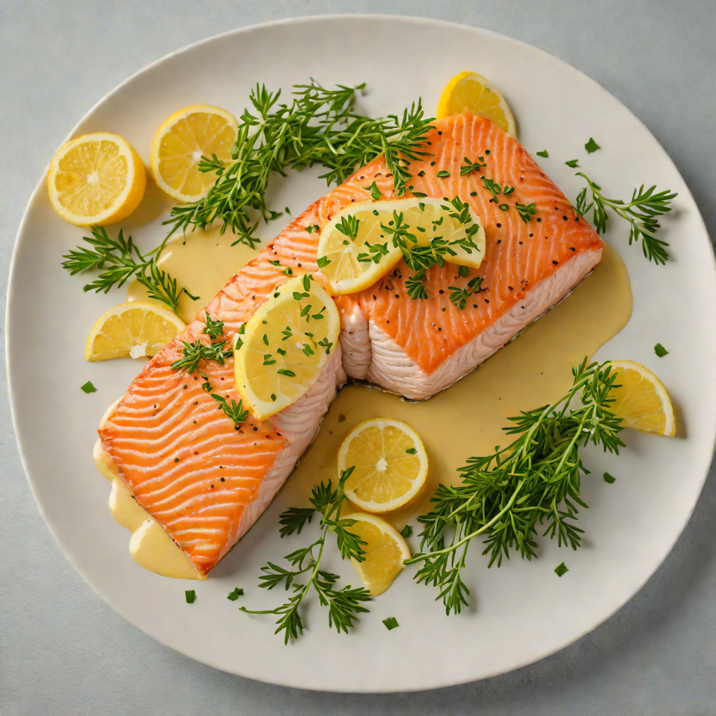 Pan-Seared Salmon with Citrus-Herb Butter Sauce