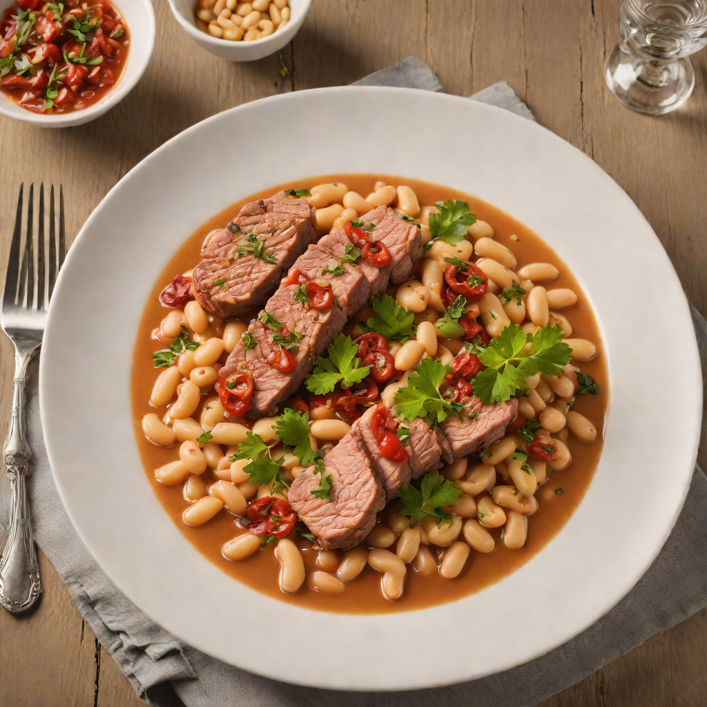Slow-Cooked Pork with Spanish Chorizo and White Beans