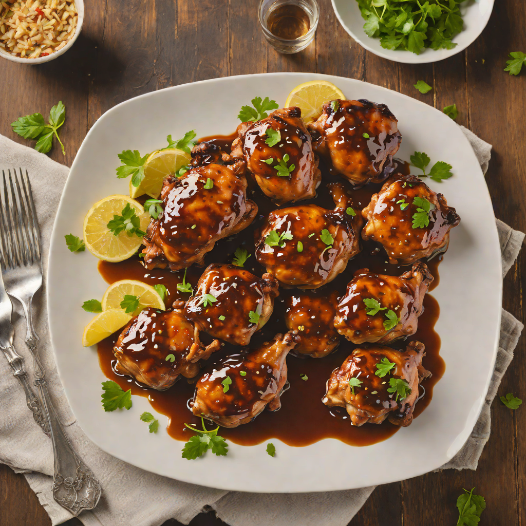 Caribbean Dark Rum-Glazed Chicken Thighs