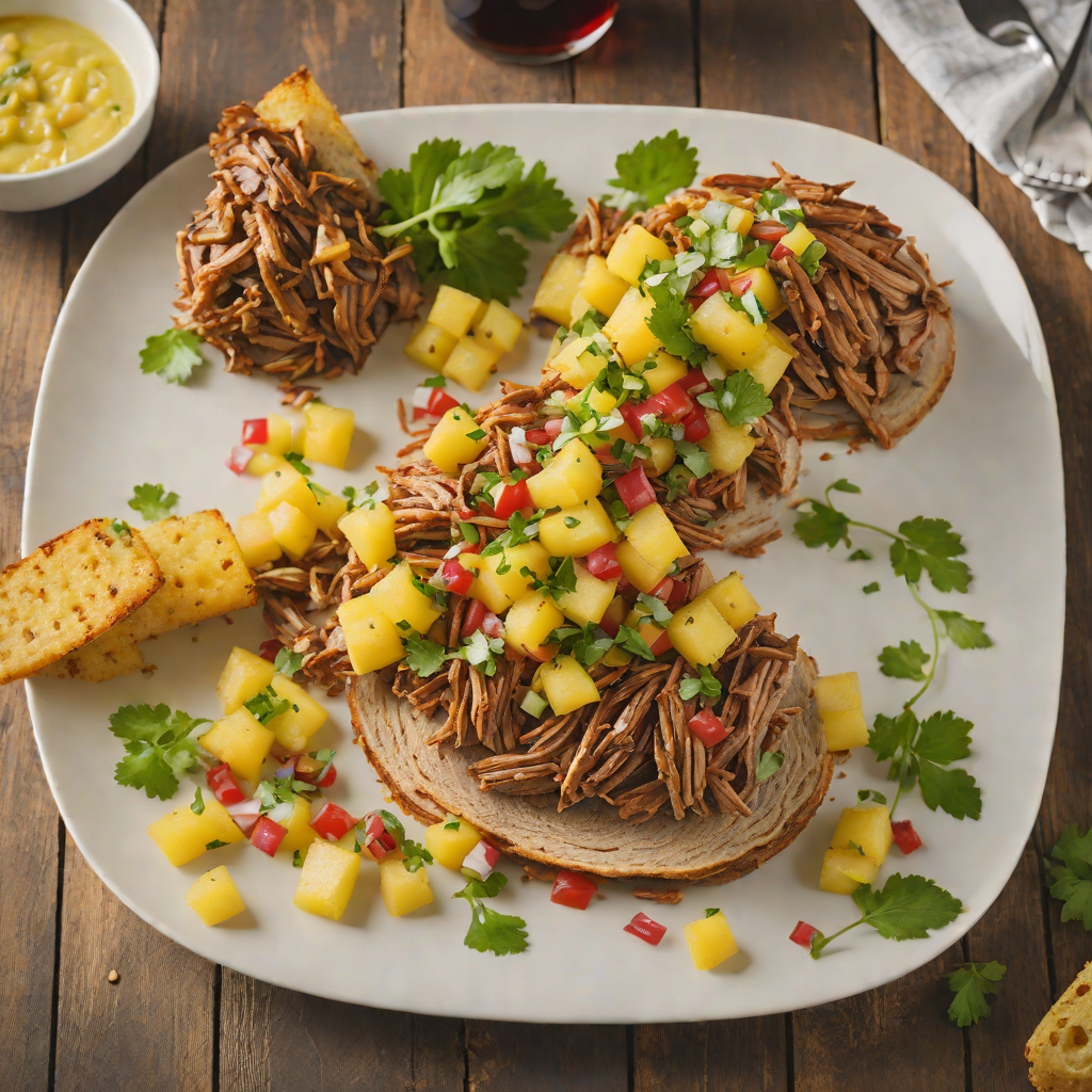 Caribbean Rum-Spiced Pulled Pork with Pineapple Salsa