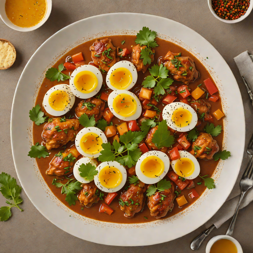 Doro Wat-Inspired Spiced Chicken Stew with Berbere and Hard-Boiled Eggs