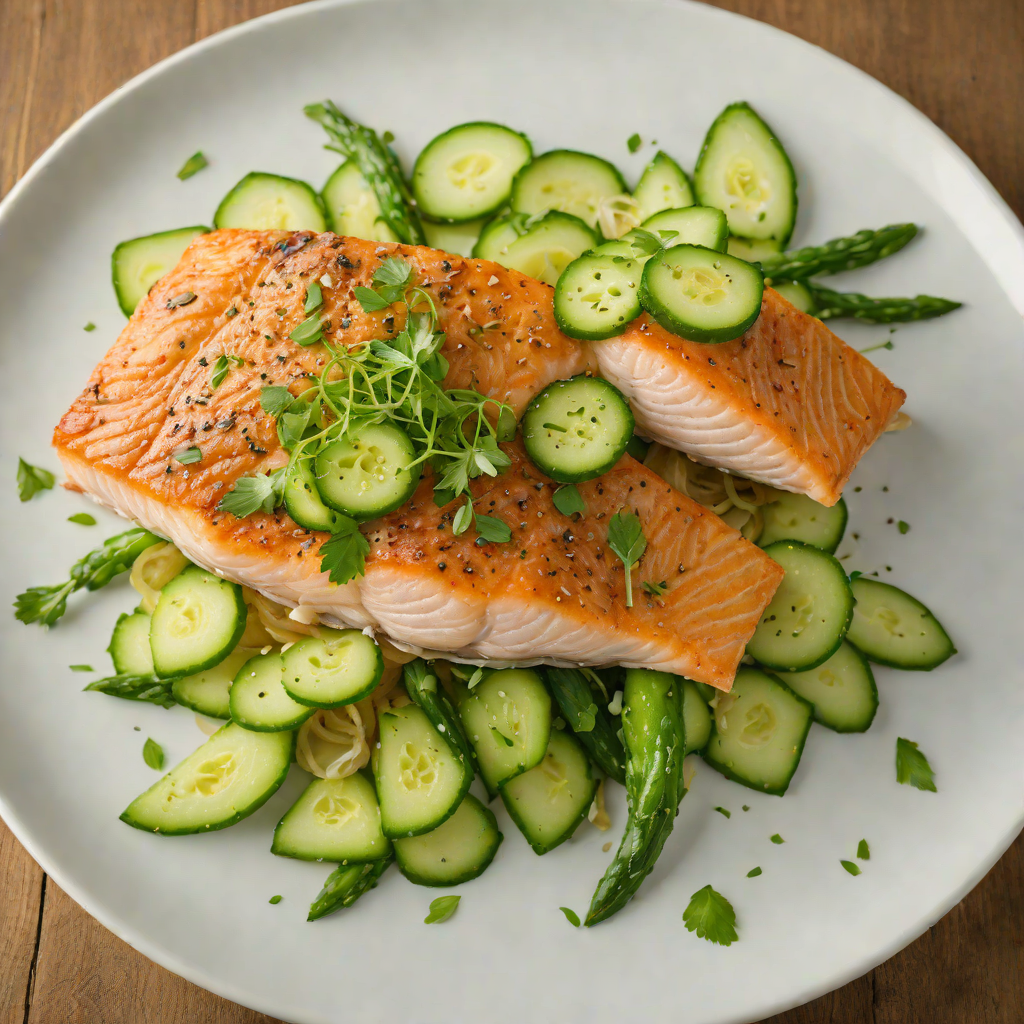 Pan-Seared Arctic Char with Frosted Cucumber Salad