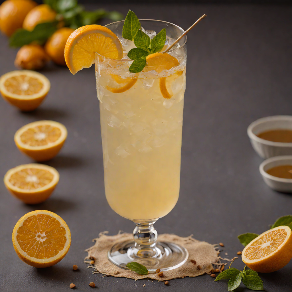 Citrus-Spiced Gin Fizz with Honey Reduction