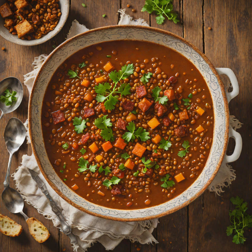 Spiced Lentil and Chorizo Stew with Smoked Paprika