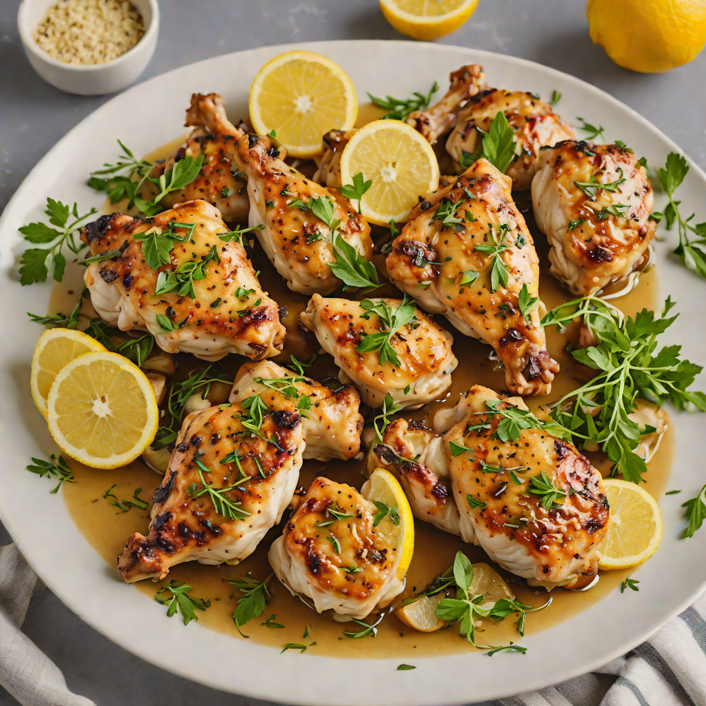 Sautéed Garlic Lemon Chicken Thighs with Fresh Thyme