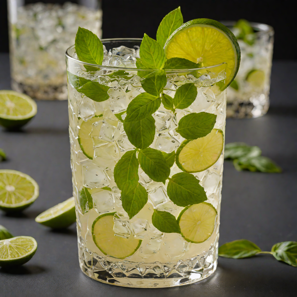 Ginger-Lime Vodka Collins with Fresh Basil