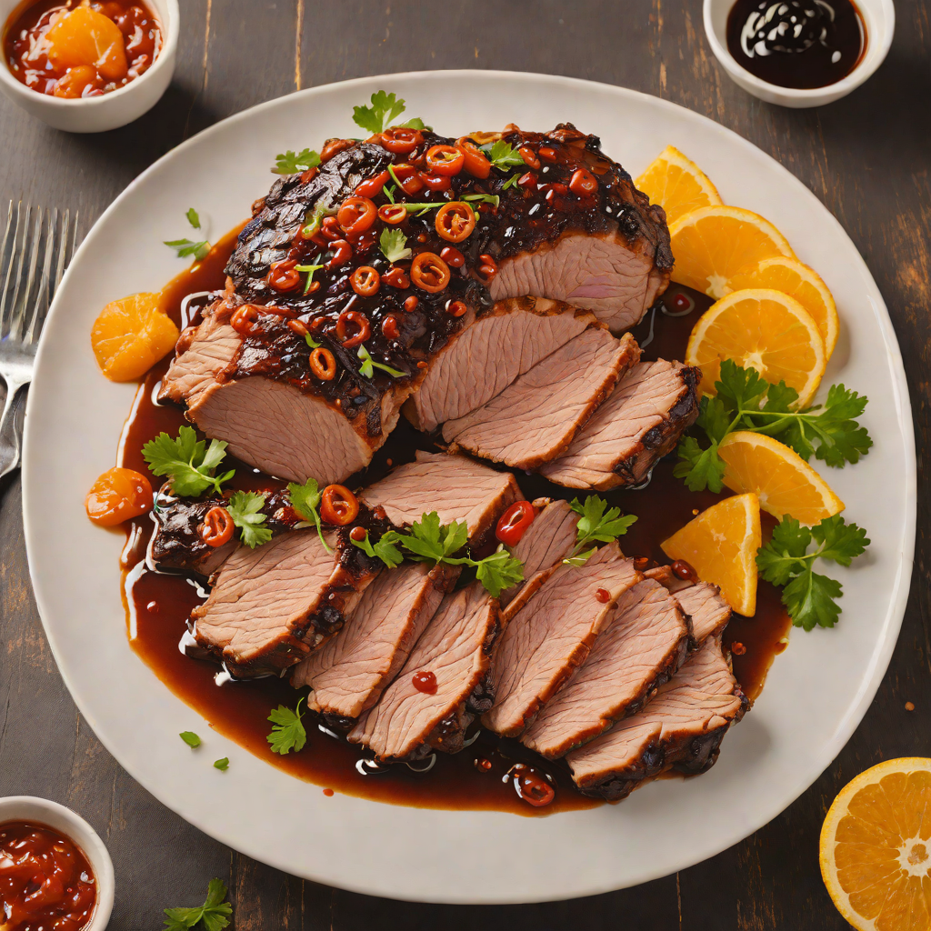 Slow-Roasted Pork Shoulder with Orange and Ancho Chili Glaze