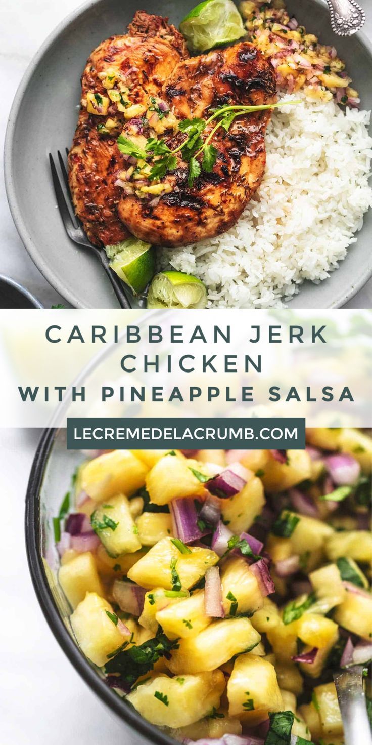 Stovetop Jerk Chicken with Caribbean Pineapple Salsa