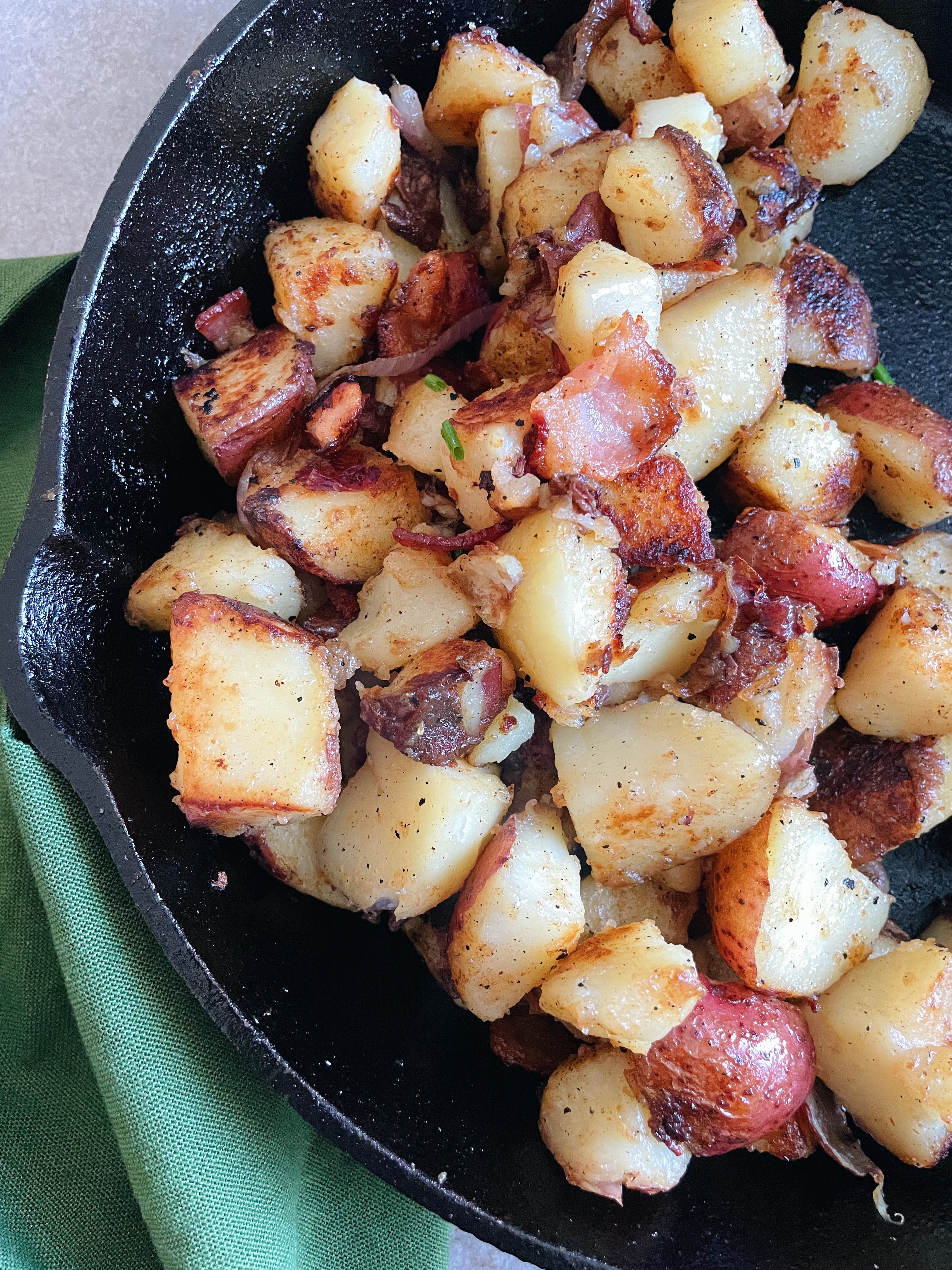 Maple-Bacon Breakfast Hash with Poached Eggs